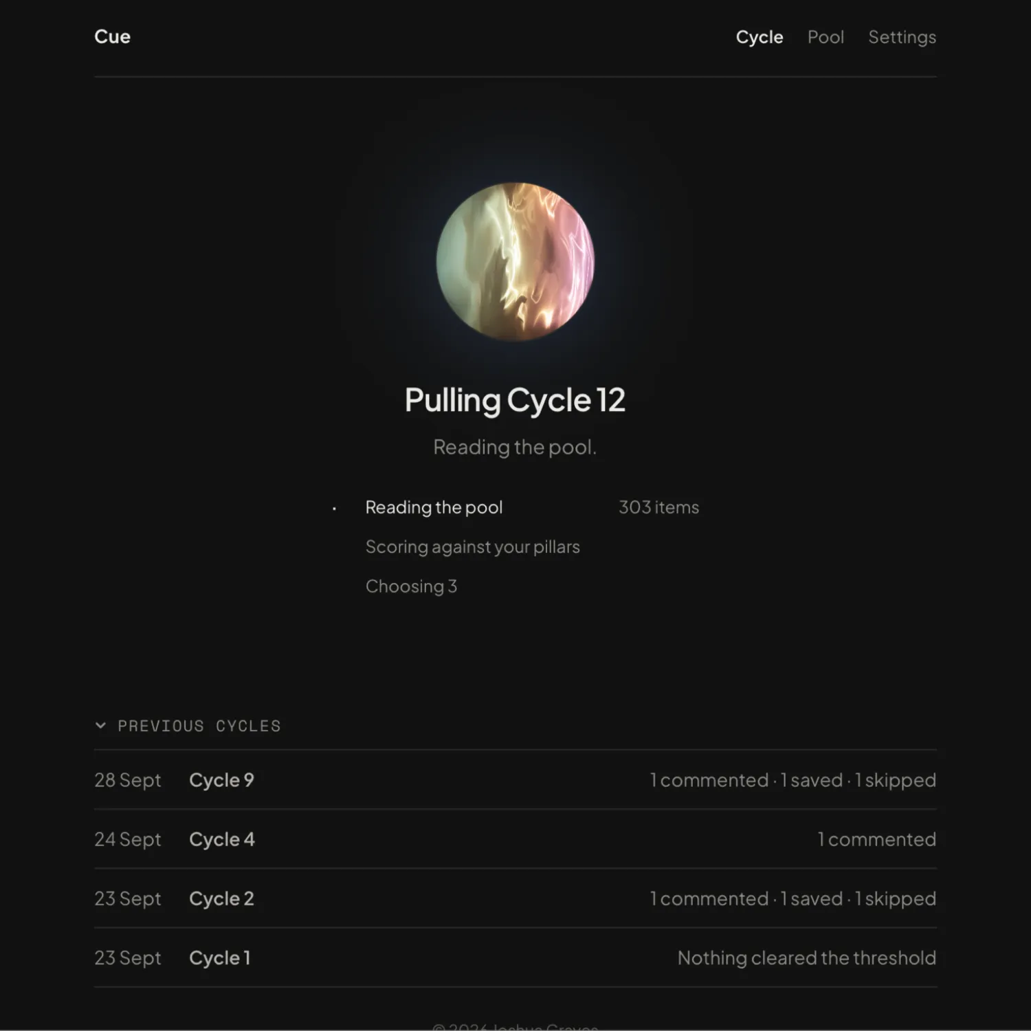Loading a cycle.
