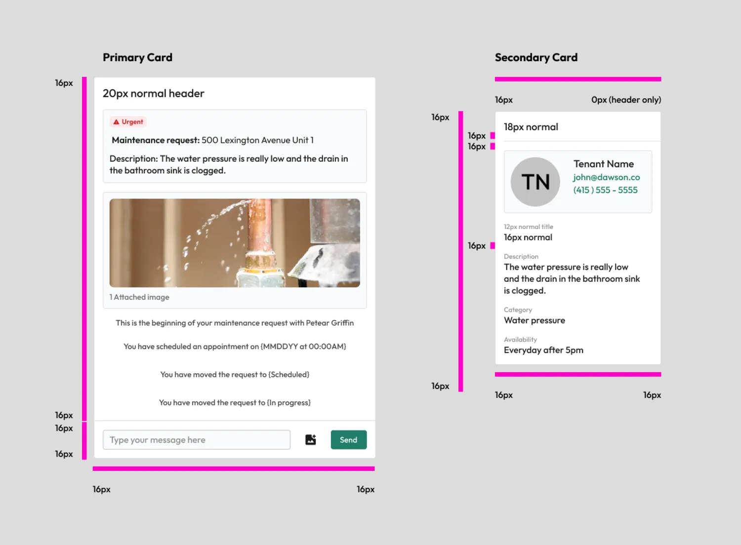 Establishing typography and rhythm for a flexible card system.