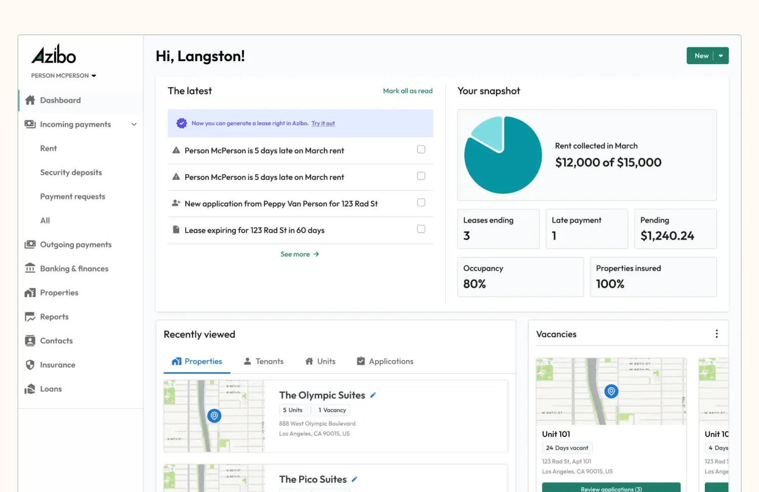 A customer-centric dashboard that speaks directly to their most immediate needs.