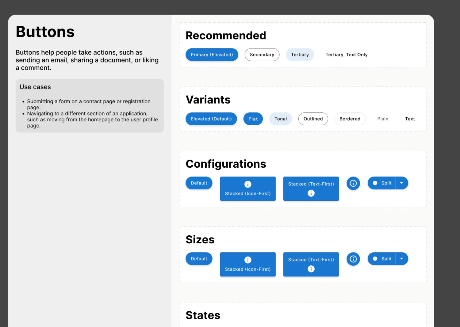 Sample documentation from the design system.