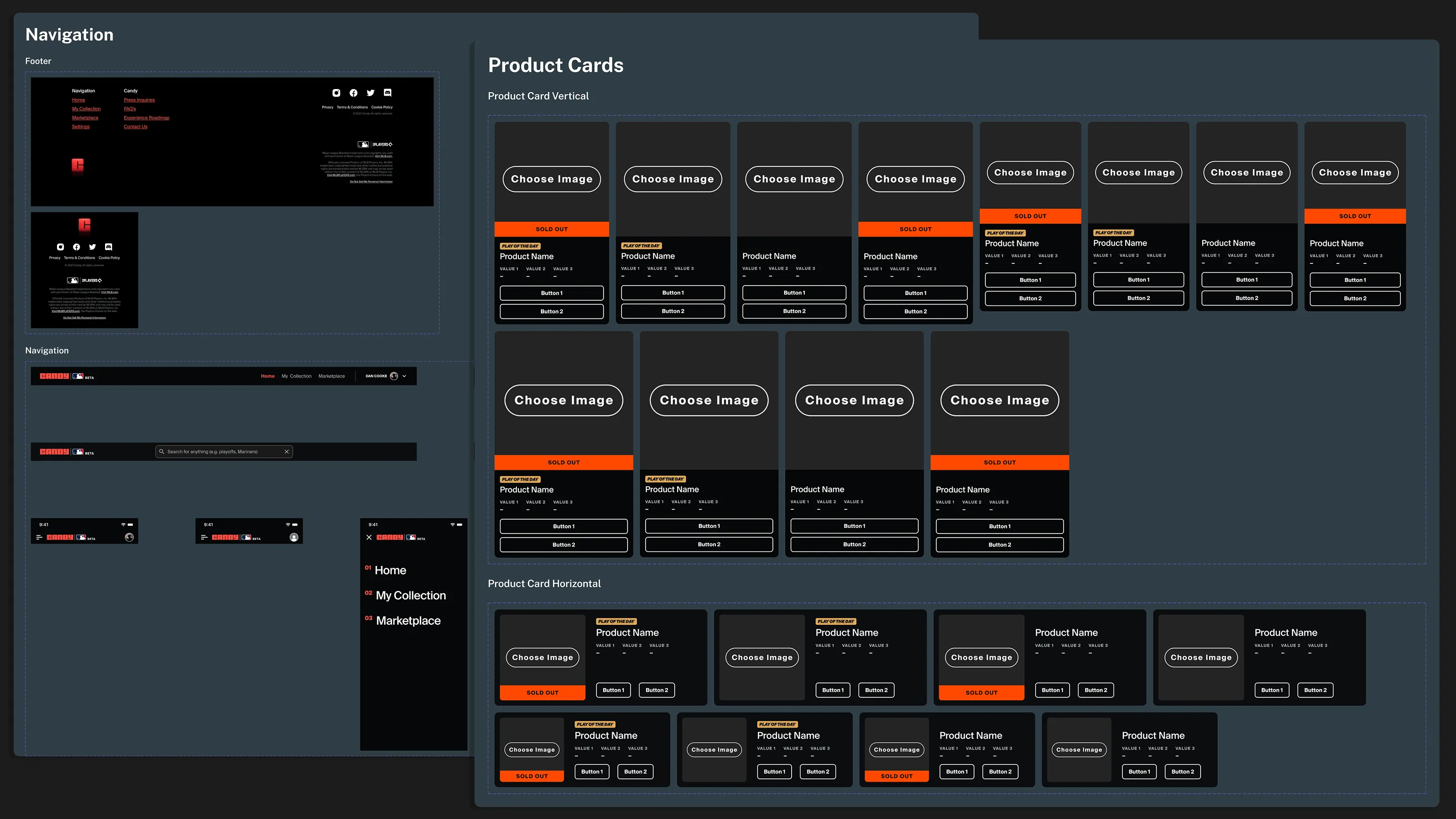 A snapshot of the design system, which eventually lived in Storybook.